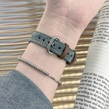 Tie Dye Slim Waist Watch Strap Compatible With 38/40/41/42/44/45/46/49mm Apple Watch Bands, Apple Watch Series 1/2/3/4/5/6/7/8/SE/Ultra - Tie-dye Black - View 8