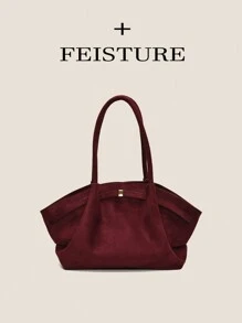 1 pezzo FEISTURE Borsa a spalla a forma di raviolo rosso ancora, borsa di alta qualità con ampia capacità adatta per pendolarismo quotidiano, ideale per ragazze, donne, studenti universitari e impiegati, ottima per lavoro, attività, pendolarismo e San Valentino