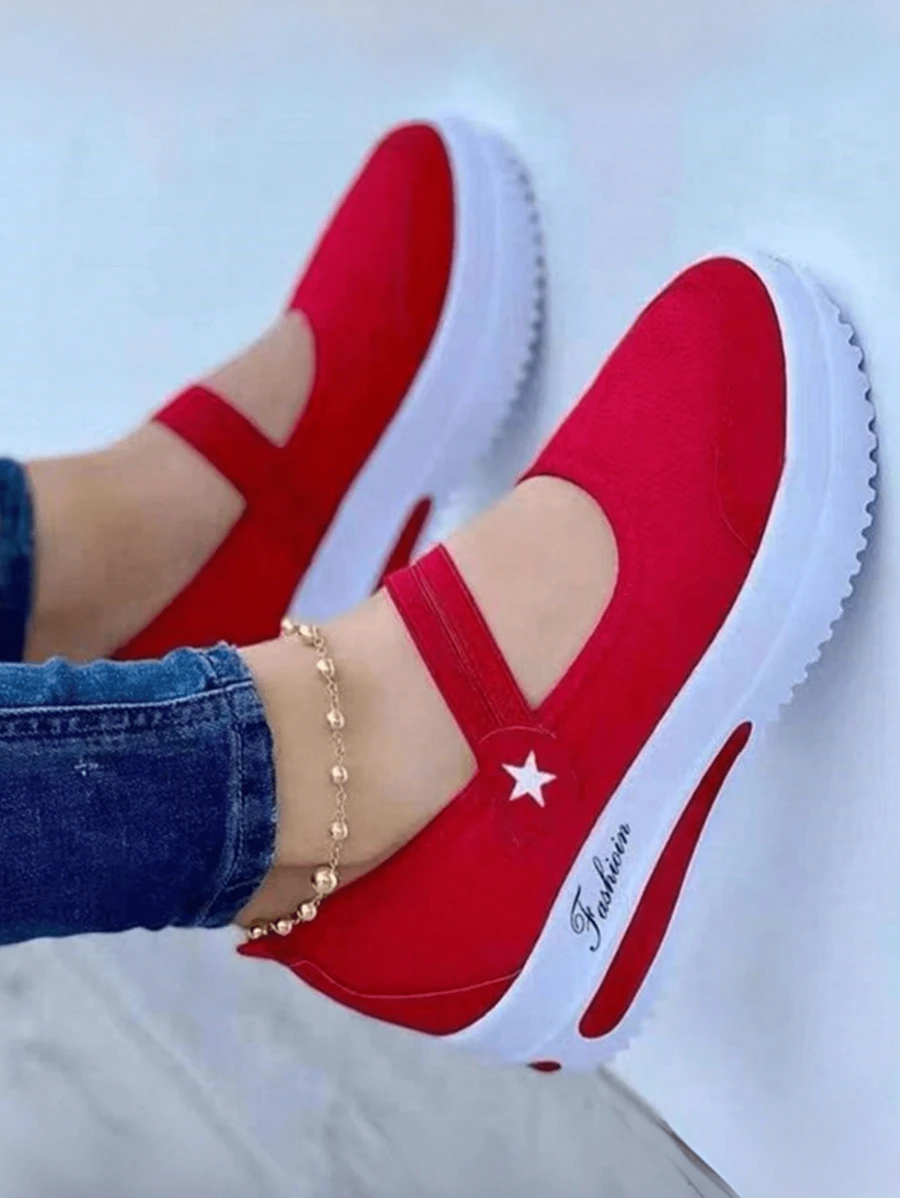 Giày thể thao lưới Cross Border dành cho nữ, giày bệt phong cách mới mùa xuân, giày thể thao đế thấp chống trượt thường ngày