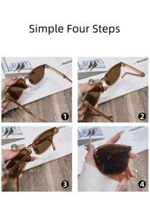 3pcs/2pcs Foldable Fashion Fashion Glasses For Women, High-End Fashion Glasses, New Style