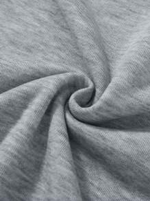 男士半拉链立领长袖运动衫，针织套头衫，宽松版型，适合春秋季节，健身房锻炼训练户外跑步学校日常穿着，纯色休闲百搭 - 淺灰色 - 查看 6