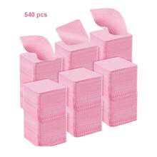 Lint Free Nail Wipes, 1000pcs/500pcs/200PCS/100pcs Nail Supplies Nail Polish Remover Wipes, Super Absorbent Soft Nail Wipes For Fingernail Polish Remover And Eyelash Extension Wipes For Nail Art Pink