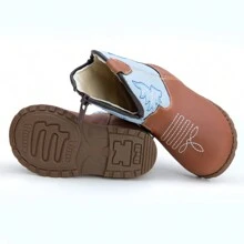 Baby Texan Booties Cheap Soft Comfortable Children's Shoes + 01 Pair Of Cotton Socks Ubuntu Baby Promotion - 淺藍色 - 查看 8