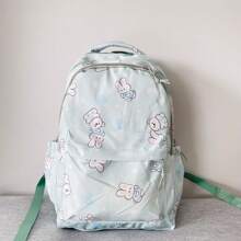 Large Capacity School Backpack For Women Students Waterproof Nylon 8032 - 綠色 - 查看 1