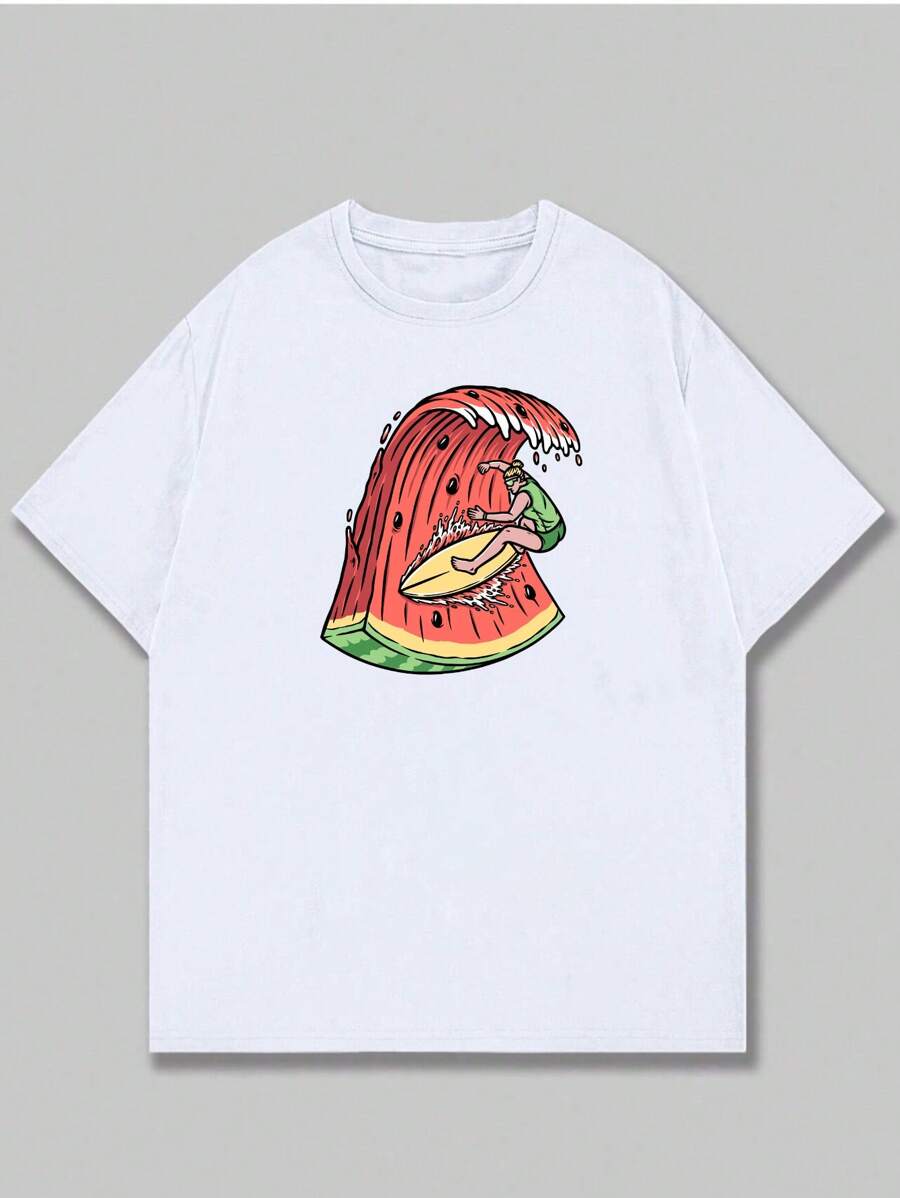 Cotton T-Shirt Artistic Style Landscapes Beach Breathable Blouse Comfort Premium Summer - Kem - Xem 1