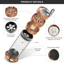 3-In-1 Hand Crank Multifunctional Grinder, Set Grinding, Filling, Storage In One, With Magnetic Lid, Effortless Herb Grinding, Cone Loading And Storage, Filler Your Cone Evenly,  Father' S Day Gift. - Multicolor - View 4