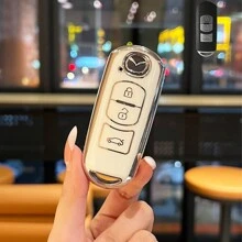 Funda de llave de TPU suave con 2/3 botones, compatible con modelos de automóviles 2, 3, 6, CX3, CX4, CX5, CX7, CX9, Atenza, Axela, MX5, Miata - Multicolor - Ver 4