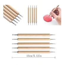 36pcs Ceramic Art Tools Set, Includes Dotting Pen, Soft Clay, Sculpting Knife, Clay Texture Stamps