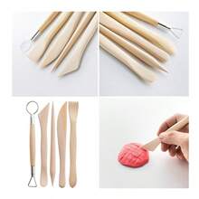 36pcs Ceramic Art Tools Set, Includes Dotting Pen, Soft Clay, Sculpting Knife, Clay Texture Stamps