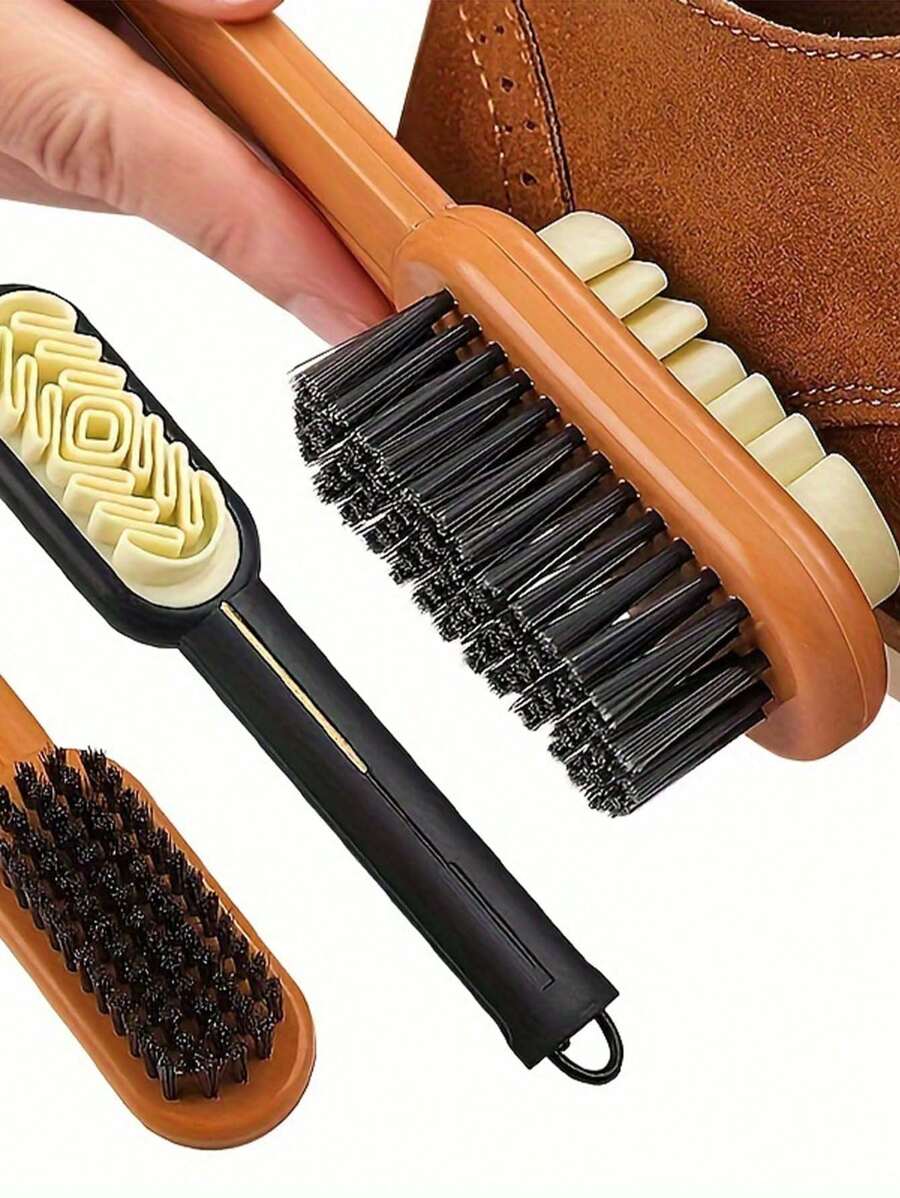 2-In-1 Suede Cleaning Tool: Eraser And Brush Combo - Gentle Yet Effective Shoe Care, Removes Dirt And Stains