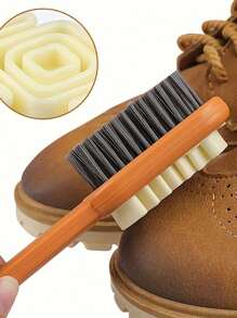 2-In-1 Suede Cleaning Tool: Eraser And Brush Combo - Gentle Yet Effective Shoe Care, Removes Dirt And Stains