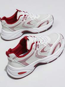 Novos tênis femininos de plataforma com sola grossa da moda, tênis esportivos casuais da moda, sola macia, leves, confortáveis, planos, versáteis, sapatos casuais femininos