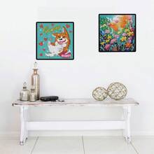 1 bộ 5D DIY Bộ tranh kim cương có họa tiết hoa với các tinh thể hình tròn và độc đáo, Không khung, Trang trí nghệ thuật khảm kim cương thủ công, Nghệ thuật trang trí tường nhà và thủ công, Quà tặng sáng tạo - Nhiều màu - Xem 11