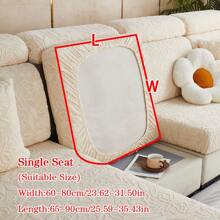 1pc Fleece Jacquard All Seasons Universal Dustproof Sofa Seat Cover, Pet-Friendly Spandex Sofa Cover To Protect Against Dirt & Scratches, Compatible With L-Shaped And 1/2/3/4-Seater Sofas. ( Sales)