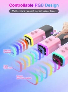 用于播客的游戏 USB/XLR 麦克风，带可控 RGB 的动圈麦克风，触摸静音，耳机插孔，桌面支架，用于唱歌游戏流媒体播客的人声麦克风 - FIFINE AM8 粉色 - 粉色 - 查看 6