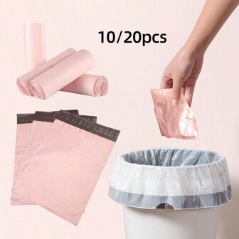 10/20pcs Pink Sanitary Pad Disposal Bags, Women Sanitary Napkin Trash Bags, Travel Storage Bags For Tampons And Pads, Odor Blocking, Cosmetic Bags, Travel Portable Pouch, Large Capacity, For Lipstick, Brushes, Skincare, Phone, Coins, Small Items, Household, Gifts, Holidays And Festivals Like Halloween, Christmas, New Year Multipurpose Bags,Boho Vibes