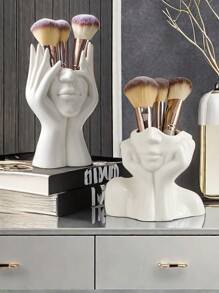 1 pièce Vase en céramique blanc, forme de buste féminin à mi-corps, style boho minimaliste, vase décoratif moderne nordique pour fleurs, décoration de maison, salon, bureau, meilleur cadeau