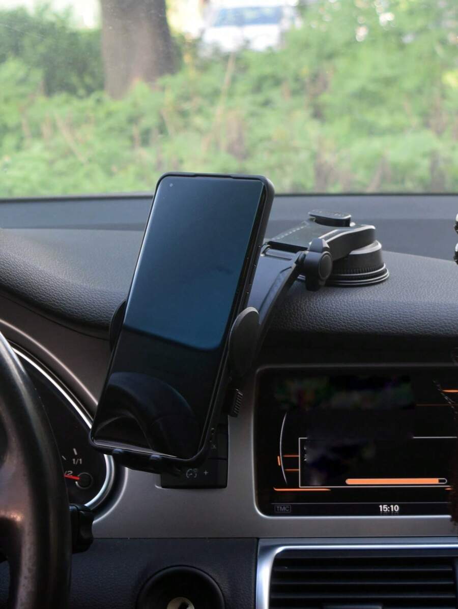 New Car Dashboard Phone Mount, 360 Degree Rotation, Auto Locking, Height Adjustable Compatible With IPhone, Android Phone, Gift For Birthday, Family, Friends Car Accessories, Car Phone Holder - Multicolor - View 1
