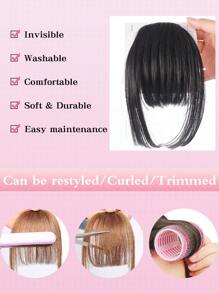 Extension per capelli con frangia molletta-in sintetici, colori marrone, nero e oro, frangia con accessori per capelli da donna, per aumentare il volume dei capelli e da indossare quotidianamente