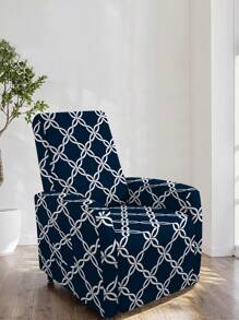 4pcs Stretch Full Cover Recliner Chair Slipcover, Plain Color Sofa Protective Cover, Thick Fabric Lounger Chair Cover - Multicolor - View 4