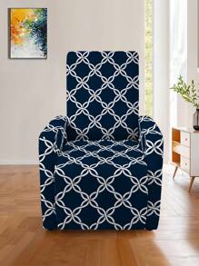 4pcs Stretch Full Cover Recliner Chair Slipcover, Plain Color Sofa Protective Cover, Thick Fabric Lounger Chair Cover - Multicolor - View 3