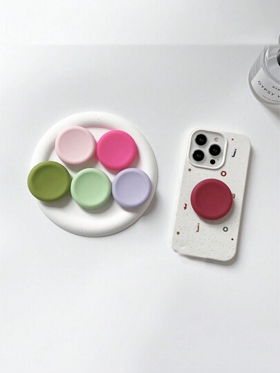 Round Silicone Phone Holder, Universal Foldable Desktop Smartphone Stand Compatible With IPhone, Android Phone, Gift For Birthday, Family, Friends Push-Pull Phone Grip, Phone Accessories