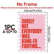 1 Poster Canvas, Trích dẫn, Tất nhiên không phải ai cũng là võ sĩ Kung Fu, Đường viền sóng, Trích dẫn vui nhộn có thể in, In nghệ thuật treo tường phòng khách, Trang trí tường phòng ngủ, Trang trí phòng gia đình, Không khung - Nhiều màu - Xem 14