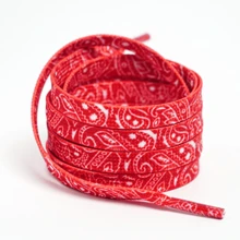 1 对彩色腰果花图案扁平鞋带，适用于运动鞋、帆布鞋、滑板鞋