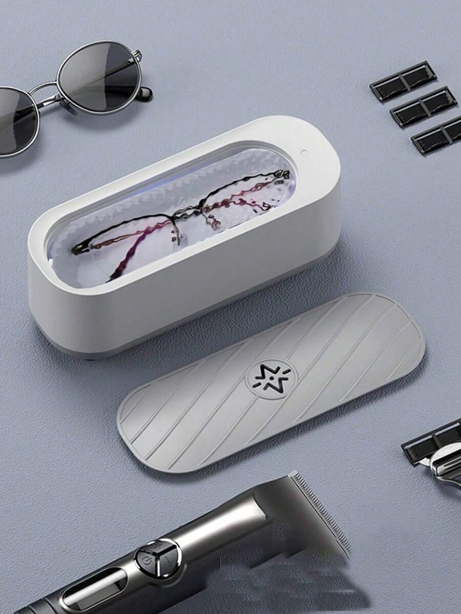 1pc Multi-Function Glasses Cleaner, Dentures, Watches, Contact Lenses, Jewelry, Makeup Brushes Vibration Cleaning Device - Multicolor - View 1