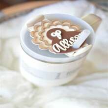 1Pc Custom Thanksgiving Turkey Topper For Cups - Personalized Name Engraved Acrylic Lid Accessory, Christmas SANTA 2.0 Tag For 20 Oz 30 Oz. 40 Oz. Water Bottle