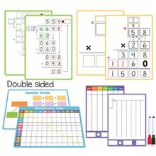 Dry Erase Division & Multiplication Chart White Board 8" X 11", Double Side Table Math Manipulatives Lapboard For Kids Students Classroom Home (Multiplication & Division) - Multicolor - View 2