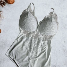 Women's Lace Ball Bodysuit - 綠色 - 查看 2