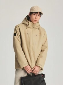 TECTOP Men's Fall/Winter Outdoor Mountaineering Skiing 3-In-1 Jacket Waterproof Wear-Resistant Shell Lined Warmth Against The Cold Zippered Pockets Hooded - Brown - View 5