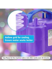 Electric Balloon Pump, Portable Dual Nozzle Electric Balloon Inflator For Christmas Birthday New Year Wedding Party Decoration - 英規插(220-240V) - 查看 9