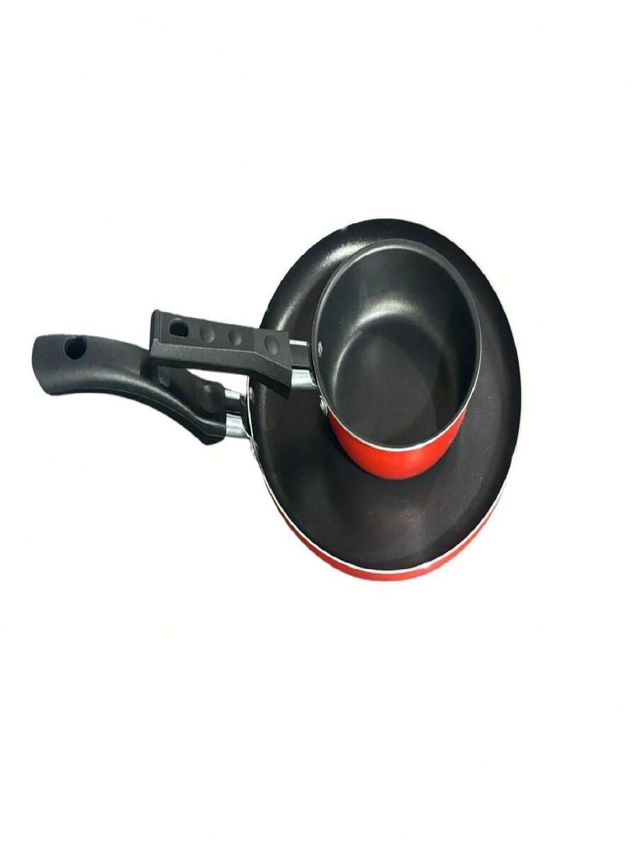 KIT WITH 1 FRENCH PANCAKE POT + 1 RED EGG PAN - 紅色 - 查看 1