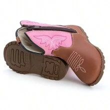 Baby Texan Booties Cheap Soft Comfortable Children's Shoes + 01 Pair Of Cotton Socks Ubuntu Baby Promotion - 淺粉色 - 查看 4