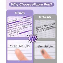 Nicpro 22 Pack Pink Gel Ink Pen Set, Cute Aesthetic Pen 0.5mm, 12 Pink Pens Black Ink With 2 Highlighter And 2 Mechanical Pencil 0.5 0.7mm, Fine Point Smooth Writing Pen For Girl School, Office (Pink) Back To School - Purple - View 7