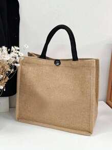 1pc Customized Linen Bag Your Own Design Women Custom Tote Bag For Shopping Linen Bags, Unique Design (Photo, Landscape, Illustration), Foldable, Large Capacity, Lightweight, Stylish, Personalized Tote Bag, Shoulder Bag, Casual Shopping Bag Women, Rookies & White-Collar Workers For Anniversaries, For Birthdays, For Christmas, For Winter, For Holiday/ Vacation, For School, For Business/Commute/Work/Office Bags Ladies