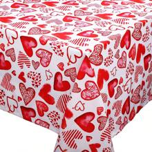 Mantel decorativo para Día de San Valentín, mantel rectangular, tela de primavera para cocina, comedor, boda, fiesta festiva