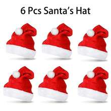 Trang trí Giáng sinh 2024 Tiệc Giáng sinh mới Mũ ông già Noel, Mặt nạ râu ông già Noel/Trang phục ông già Noel, Đạo cụ ăn mừng - phong cách - Xem 11