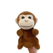Muñecos de peluche con forma de dedos de León, Tigre, Elefante, Jirafa y Cabra, títeres de animales del bosque para espectáculos