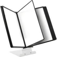 Desktop Display Board System | Desktop Podium File Organizer | A4 File Display Box | Black File Box, Contains 10 Display Boards - Black - View 1