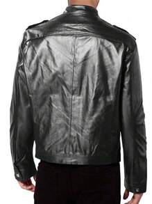 Men's PU Leather Jacket, Cosplay Costume, European American Motorcycle Riding Leather Outerwear