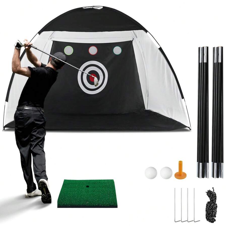 Rete Da Golf ISAKEN 3x3M - Barriera Allenamento Portatile Per Esercitarsi In Giardino