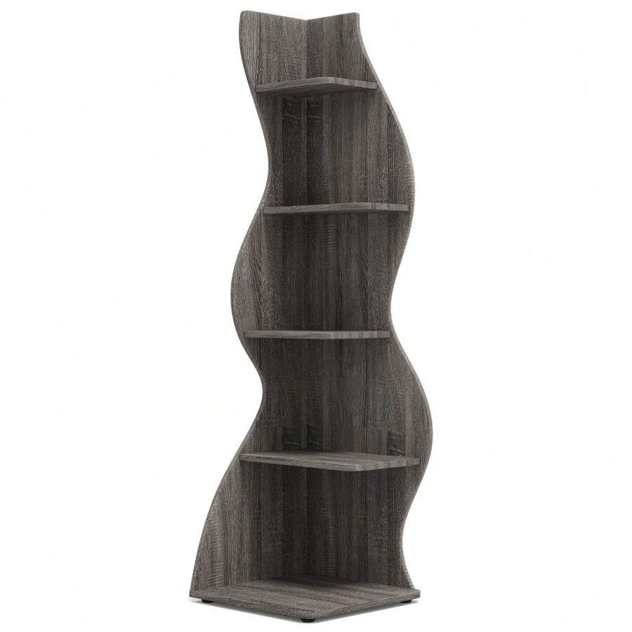 Tribesigns Corner Shelf, Rtic 5-Tier Wall Corner Bookshelf, Stylish