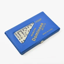 28pcs Premium Red & Black Plastic Dominoes & Ludo Game Set, With PVC Storage Box, Classic Board Game For Indoor, Outdoor, Camping, Travel, Family Game Night, Holiday Gift, Social Gathering, Birthday, New Year, Valentine's Day, Thanksgiving, Party, Best Gift For Friends