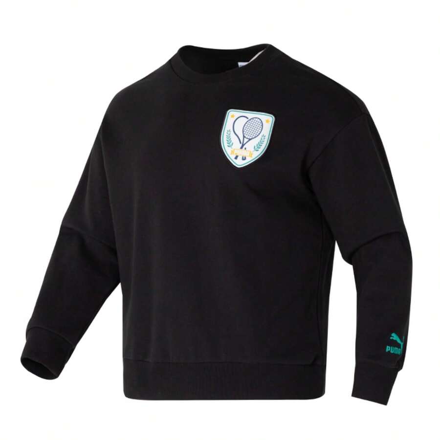 Puma Sudadera deportiva informal con cuello redondo para hombre, cómoda, tipo manga larga, perfecta para correr, entrenamiento y fitness, modelo 625802-01 del equipo JP