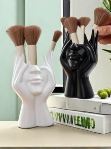 1 pièce Vase en céramique blanc, forme de buste féminin à mi-corps, style boho minimaliste, vase décoratif moderne nordique pour fleurs, décoration de maison, salon, bureau, meilleur cadeau