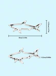 Shark Emblem Metal Decal ,Hollow 3D Design For Cars, Motorcycles & More ,Durable And Waterproof Styling Accessory - Multicolor - View 9