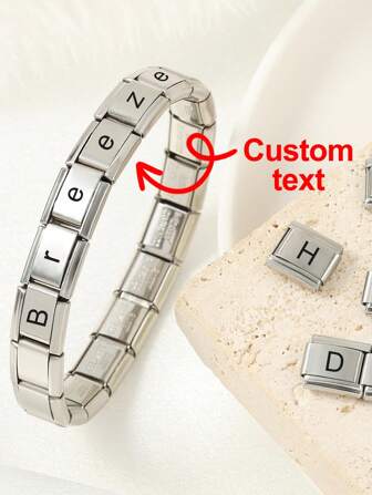 Custom Engraved Name Bracelet - Perfect For Christmas And Valentine's Day, Personalized Jewelry Gift For Her&Him